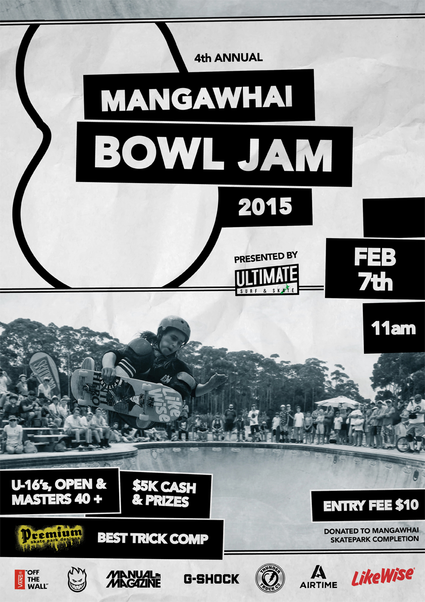 4th Annual Mangawhai Bowl Jam 2015 